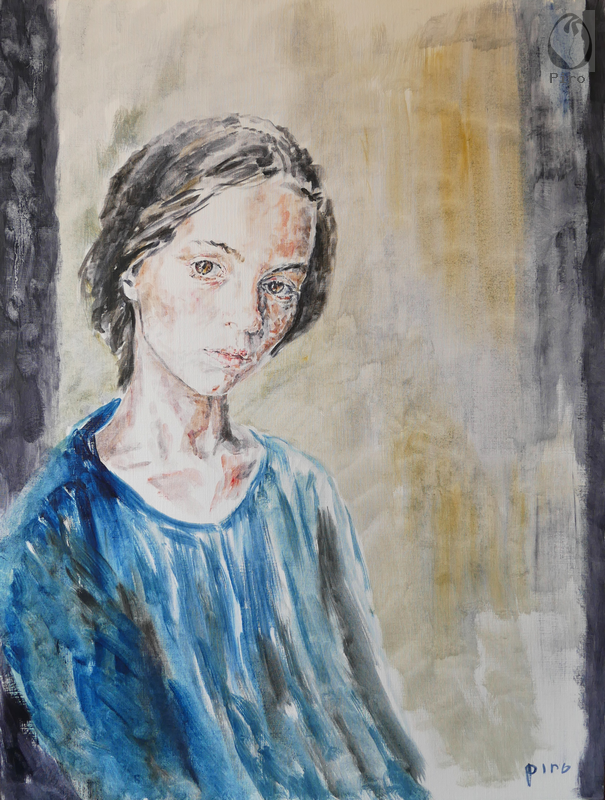 oil on paper - olio su carta di Piro